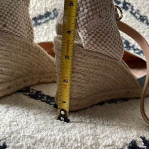 Maypol | Shoes | Maypol Wedge Espadrille Leather And Knit Strap Sandals ...